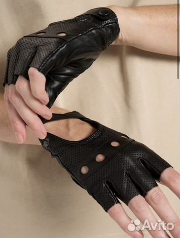 Перчатки женские кожаные без пальцев