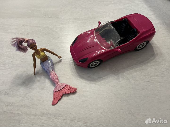 Барби русалка и машина для барби