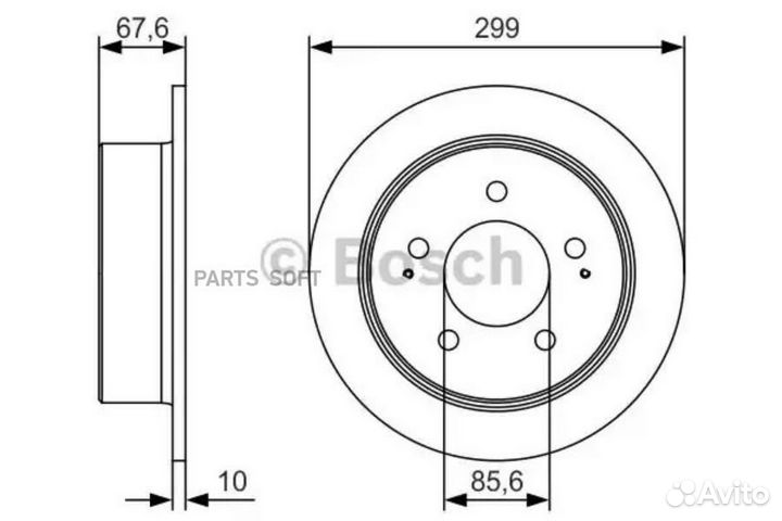 Bosch 0986479U21 тормозной диск задний
