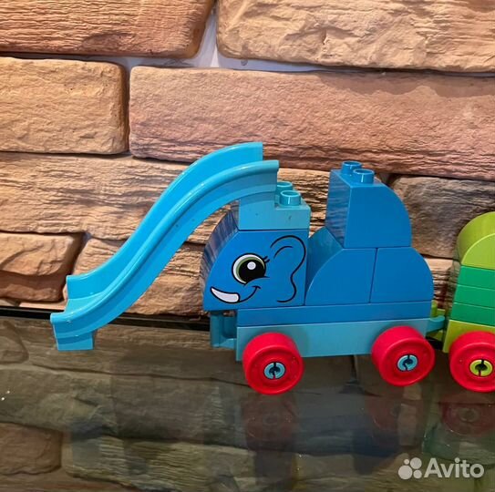 Lego duplo поезд с животными