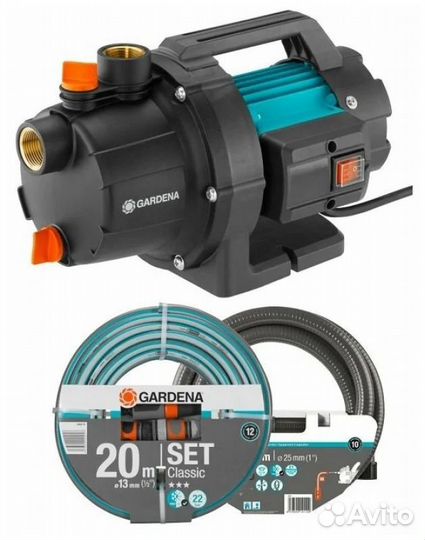 Поверхностный насос с комплектом для полива Garden