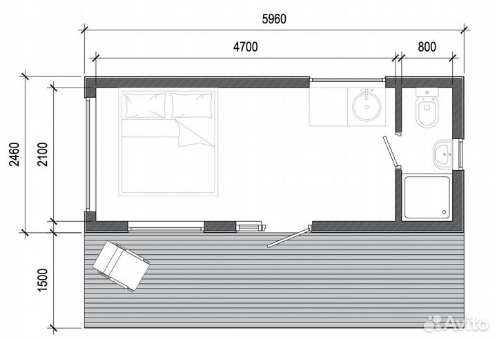 Модульный дом 15 м/2