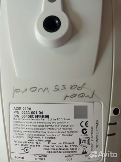 Камера axis-210A