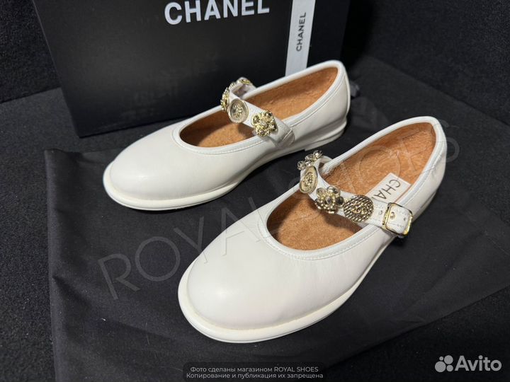 Балетки босоножки женские Chanel