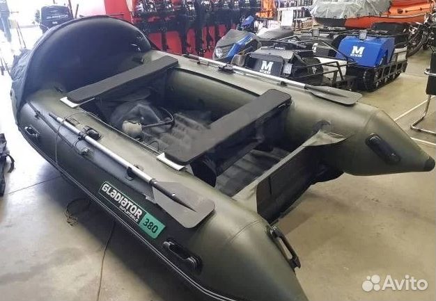 Лодка пвх Gladiator E380 PRO зеленый