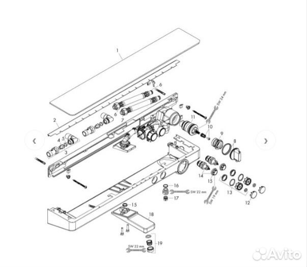 Термостат для ванны Hansgrohe 13183000