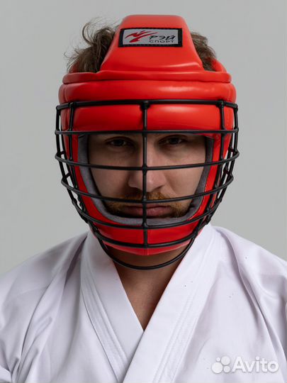 Шлем с маской арб Титан-2, нат.кожа/иск.замша