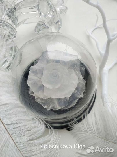 Роза в колбе. мыло ручной работы