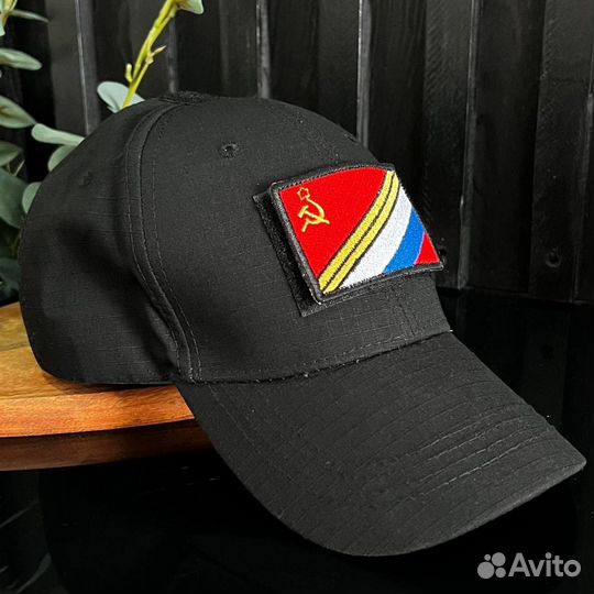 Бейсболка СССР Россия чёрная тактическая