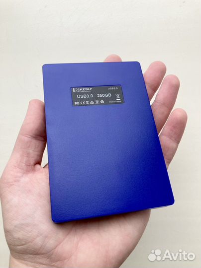 Внешний жёсткий диск 250 Gb синий