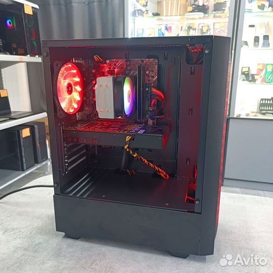 Игровой пк RED4: i3-10100F/DDR4 16GB/RX480 8GB/SSD