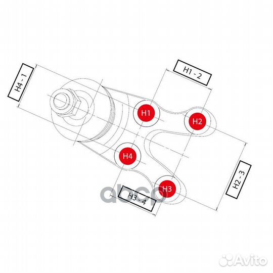 Опора шаровая нижняя mazda BT50 2006 - / ford