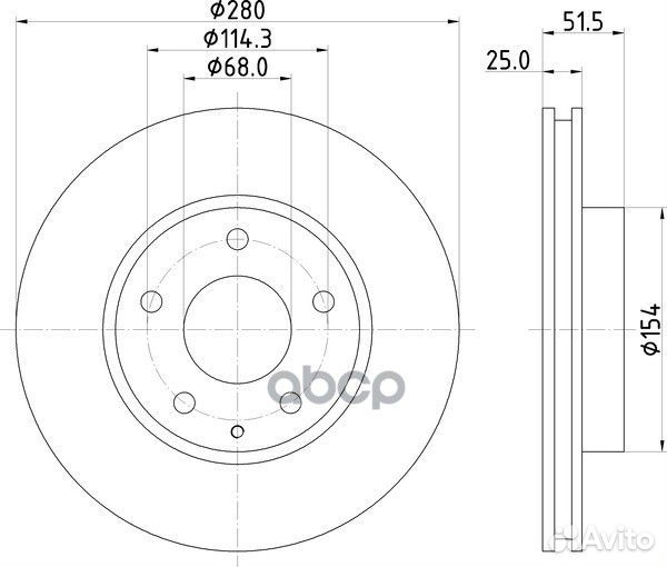 Диск тормозной перед ND5030K nisshinbo