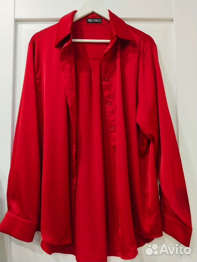 Женская удлиненная рубашка блузка 52-58р