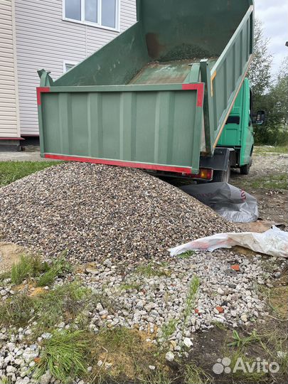 Щебень Песок Речной на мини самосвале