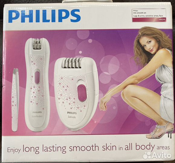 Эпилятор Philips HP6549/00 + мини-эпилятор