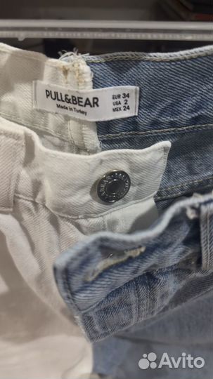 Джинсы двухцветные pull and bear 34