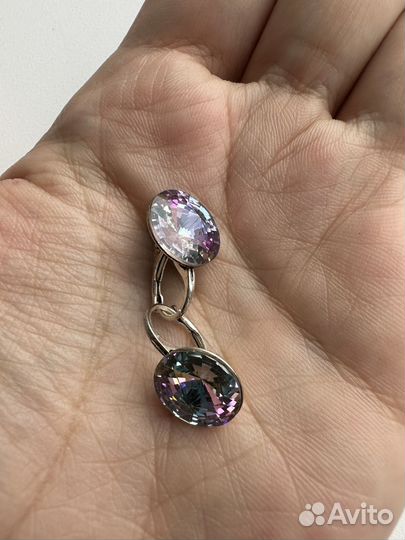 Серьги с кристалами swarovski