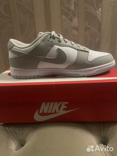 Кроссовки nike dunk low grey fog 40 оригинал