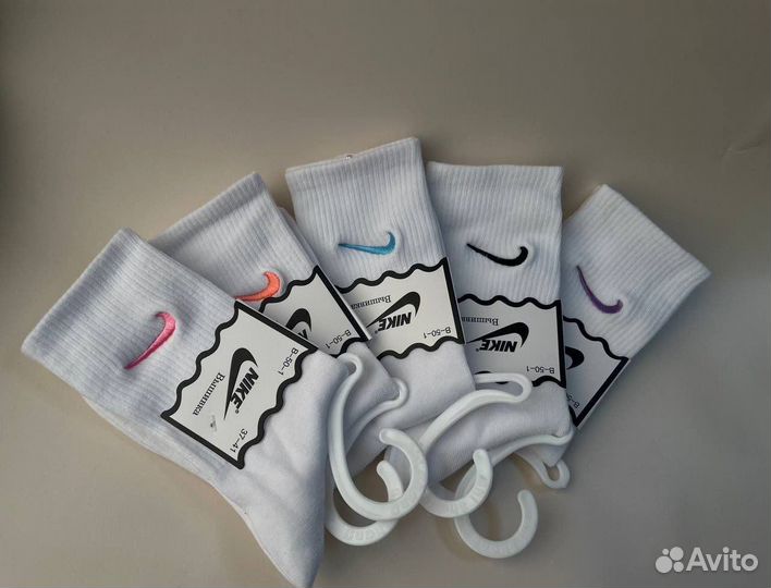 Носки nike высокие белые