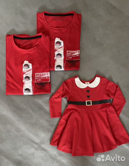 Новогодний фэмили лук L M 80 (на 1 год)