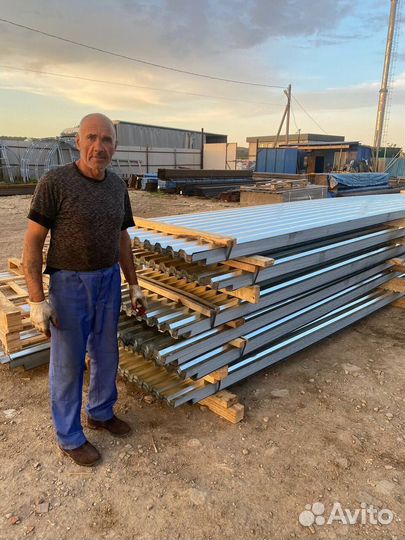 Профнастил С21 Цинк 0.45мм 6м