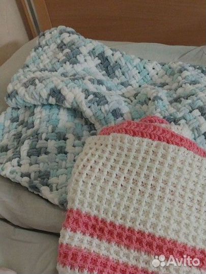 Плед детский вязаный