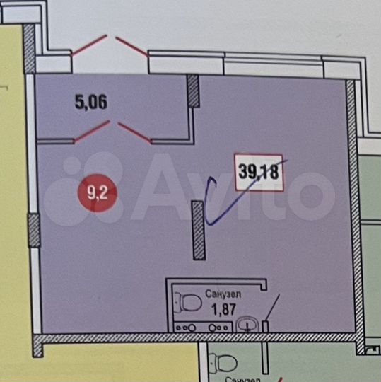 Торговая площадь, 39.18 м²