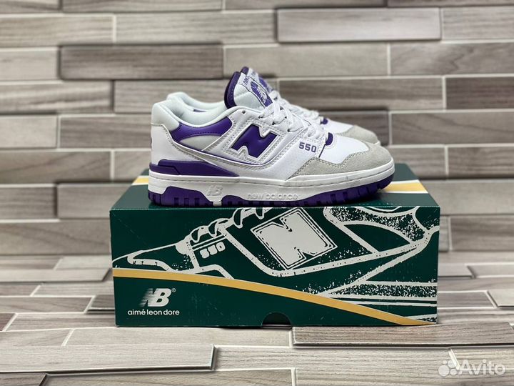 Кроссовки New Balance 550 White Purple (36-45)