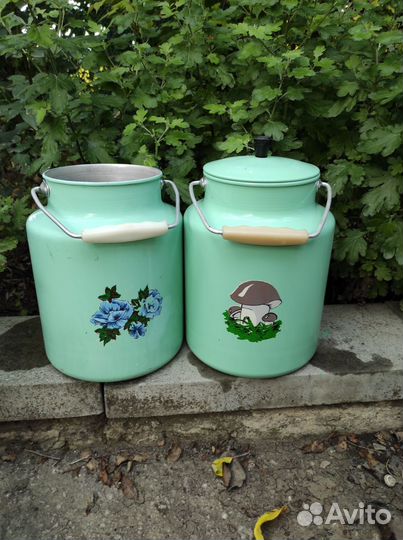 Бидон алюминиевый эмалированный