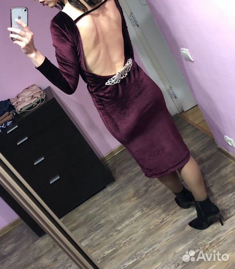 Вечернее платье 42/44 с открытой спиной