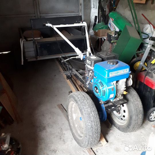 Мотоблок Технотек с тележкой