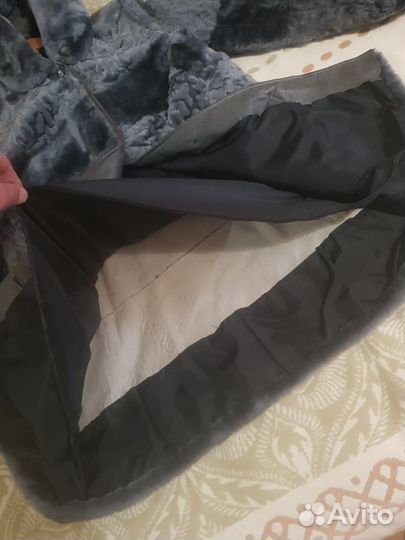 Шуба мутоновая с капюшоном 48 50