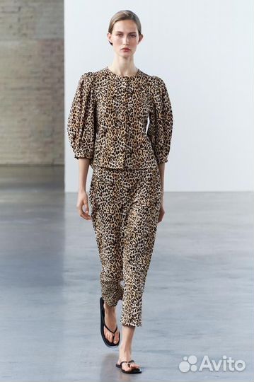 Брюки zara animal print