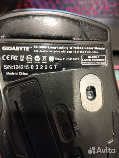 Беспроводная компьютерная мышь Gigabyte Eco600