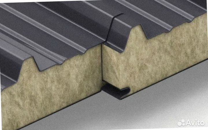 Сэндвич панели утеплитель минерал. вата от 200 м2