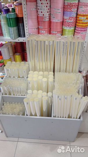 Плёнка прозрачная 70см*8м цветочная в рулоне