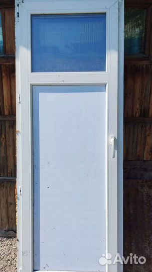 Дверь пластиковая пвх балконная бу