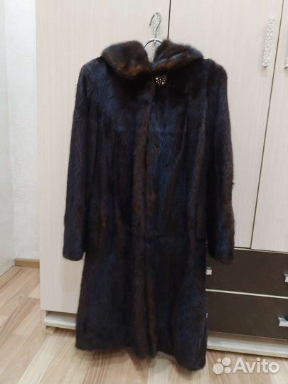 Шуба норковая с капюшоном 44 46