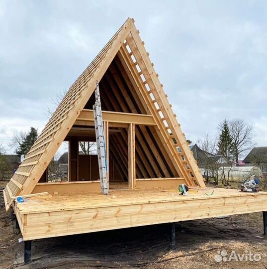 Глемпинг проект дома A-frame