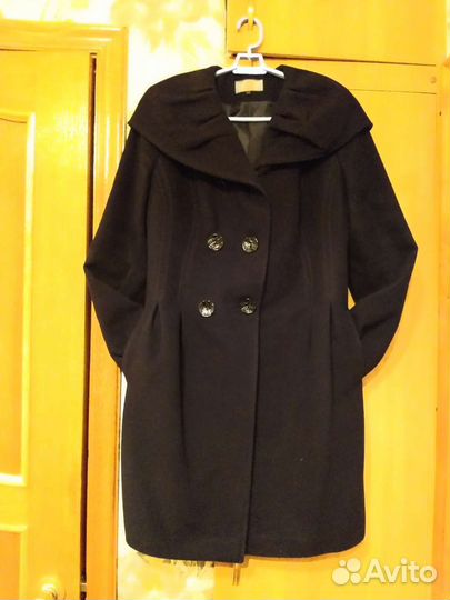 Пальто женское демисезонное 46р чёрное