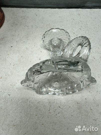 Антикварный подсвечник. Русское стекло