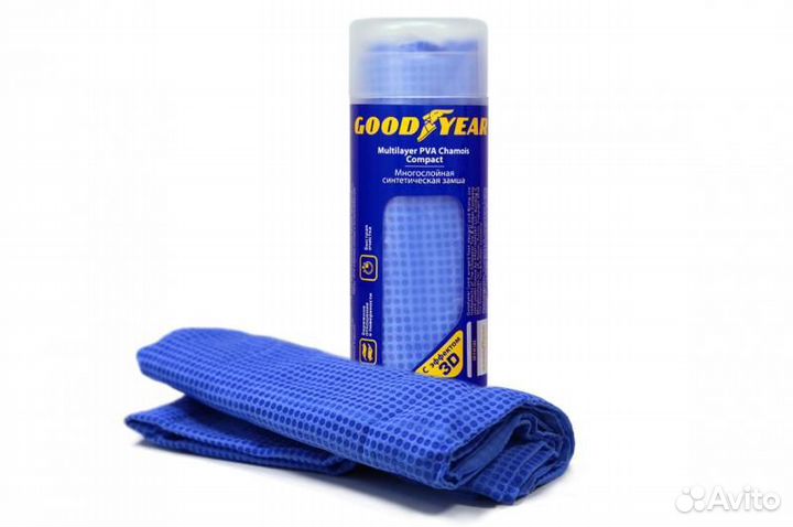 Салфетка замшевая в пенале goodyear с тиснением 43