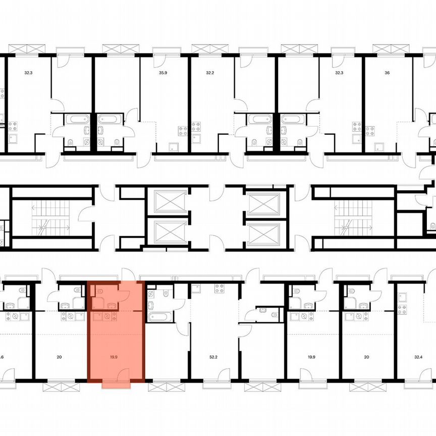 Квартира-студия, 19,9 м², 5/24 эт.