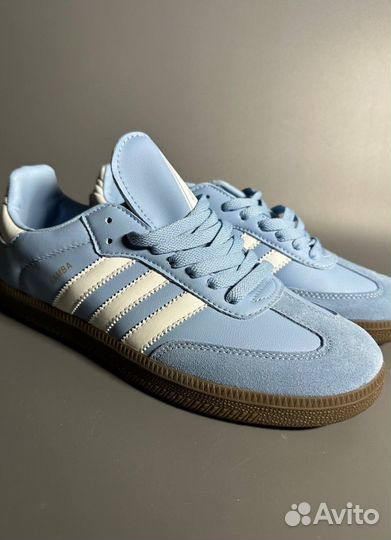 Кроссовки Adidas Samba Blue Люкс