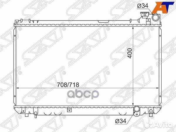 Радиатор Toyota Mark II (X110) 00-04 / Brevis