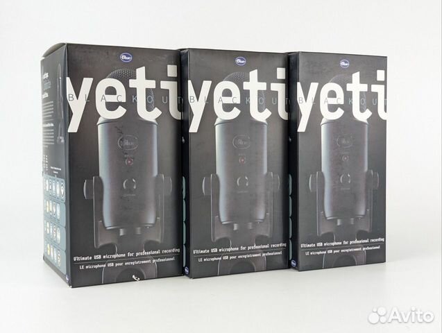 Новый USB микрофон Blue Yeti Blackout объявление продам