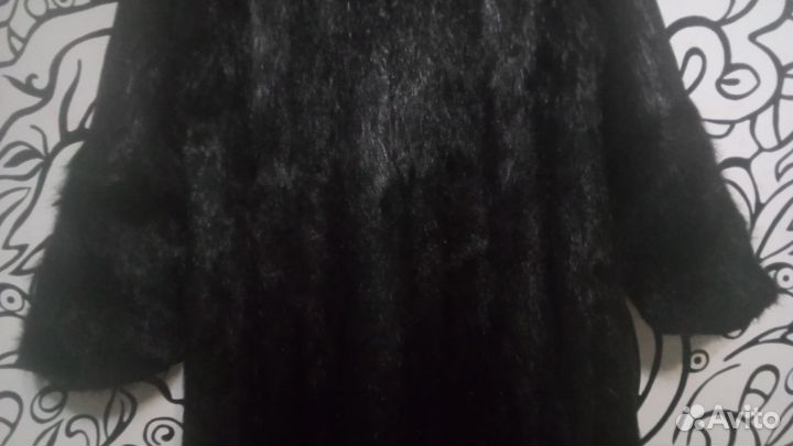 Шуба из натуральный мех длинная