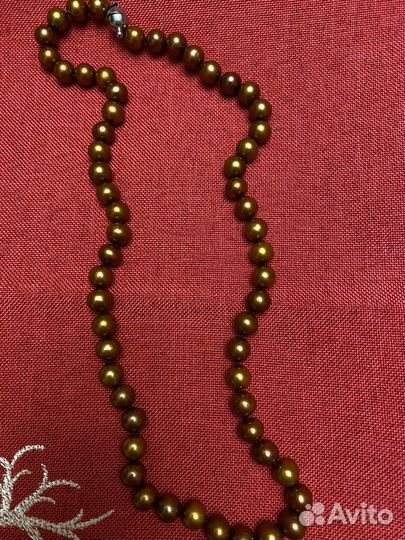 Бусы из натурального жемчуга новые