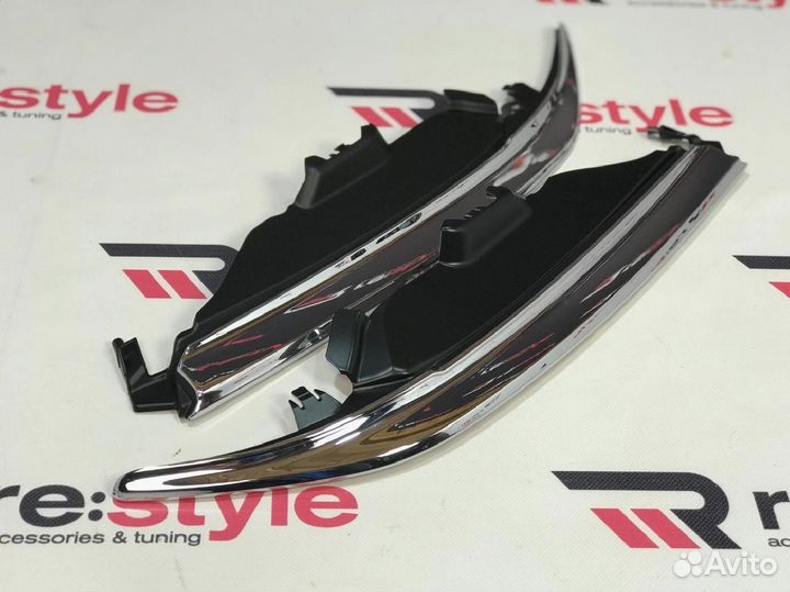 Ресницы фар Toyota Camry 55 14-17 Хром R2185